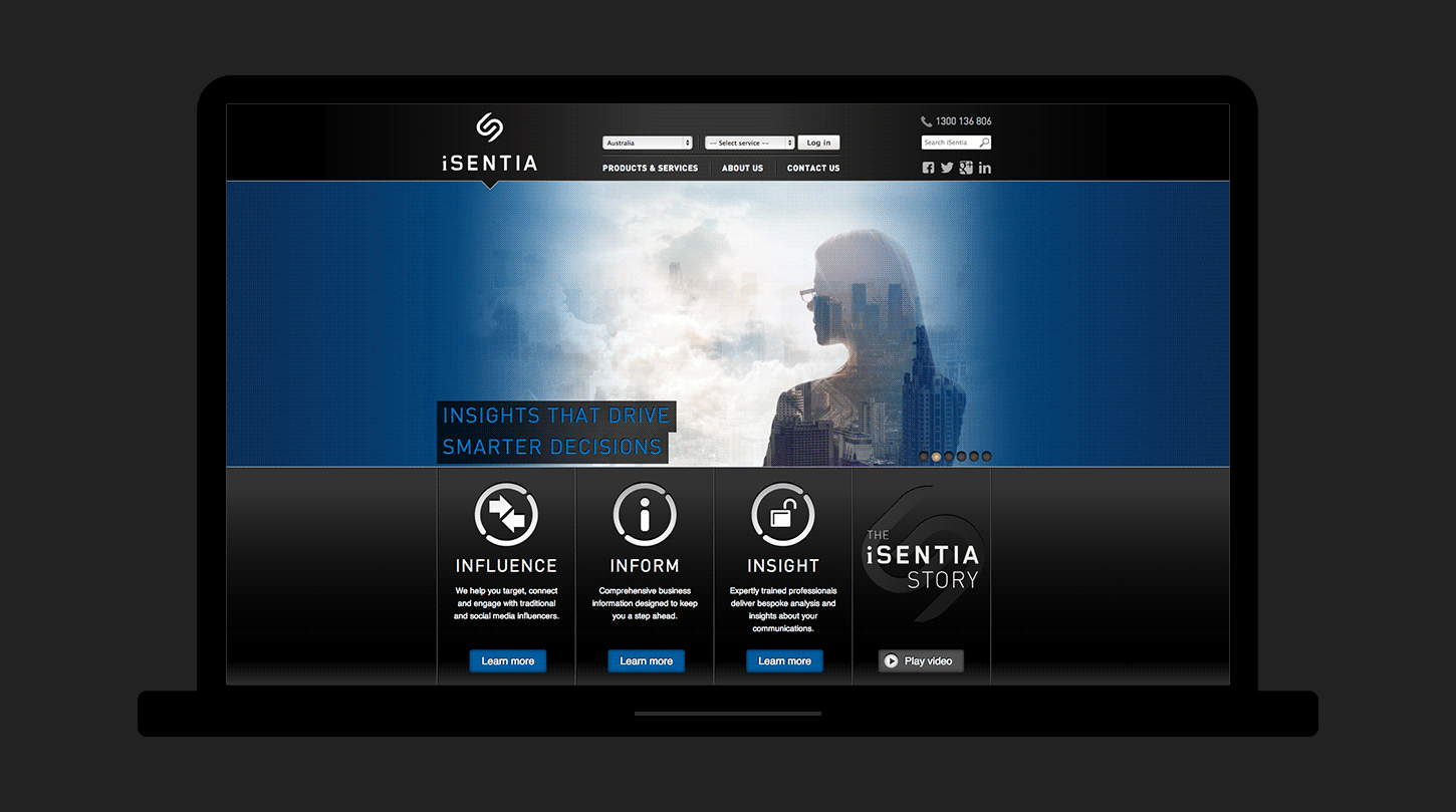 isentia website design