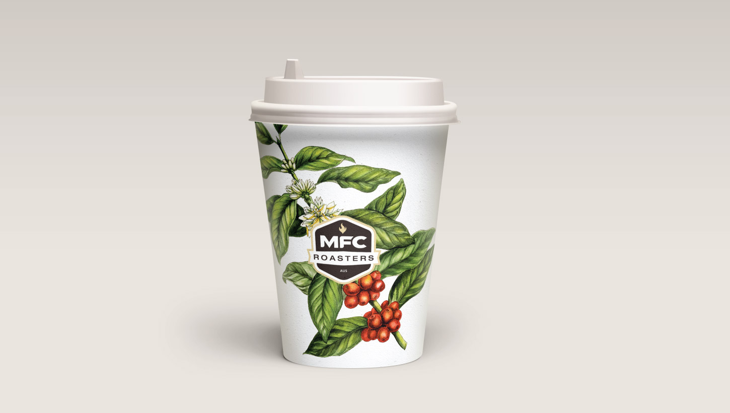 MFC roasters takeaway coffee cup packaging