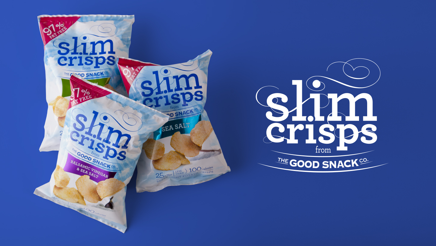 Slim Crisps chips - Branding and logo